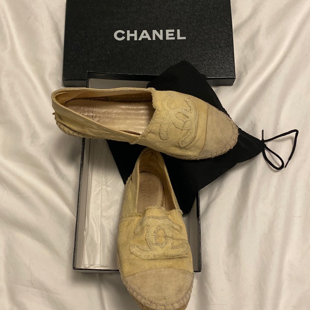 Used/ worn Chanel espadrilles. Size 38